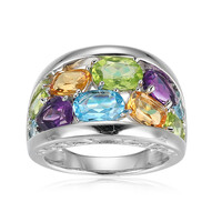 Anillo en plata con Amatista de Zambia