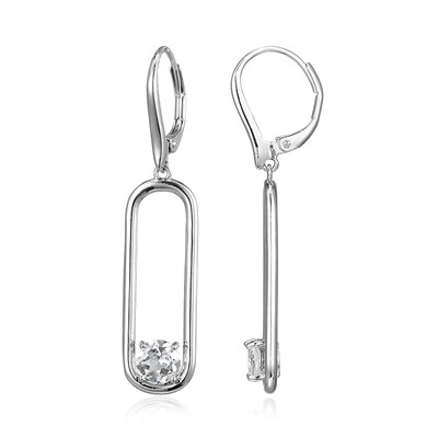 Pendientes en latón con Topacio blanco (Juwelo Style)