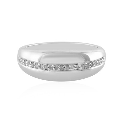 Anillo en plata con Diamante I4 (J)