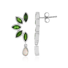 Pendientes en plata con Diópsido de Rusia