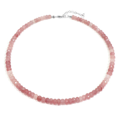 Collar en plata con Cuarzo rosa Sawar