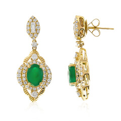 Pendientes en oro con Esmeralda de Zambia (CIRARI)