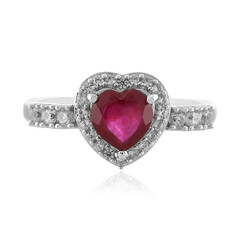 Anillo en plata con Rubí de Madagascar