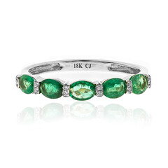 Anillo en oro con Esmeralda de Zambia AAA (CIRARI)