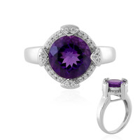 Anillo en plata con Amatista de Uruguay