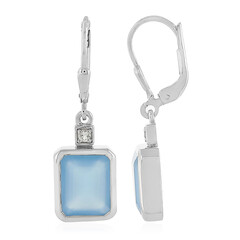 Pendientes en plata con Ónix azul