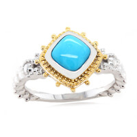 Anillo en plata con Turquesa bella durmiente (Dallas Prince Designs)