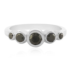 Anillo en plata con Diamante negro