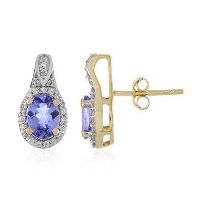 Pendientes en oro con Tanzanita (Adela Gold)