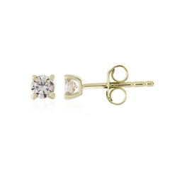 Pendientes en oro con Diamante chocolate VS2