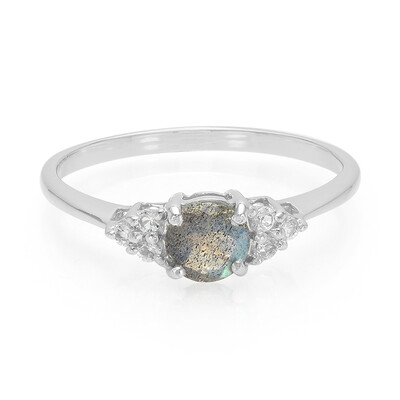 Anillo en plata con Espectrolita