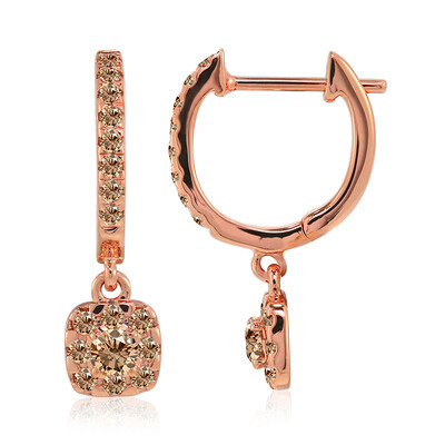 Pendientes en oro con Diamante rosa de Francia de Argyle SI1 (Annette)