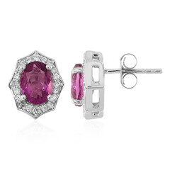 Pendientes en plata con Fluorita rosa de México