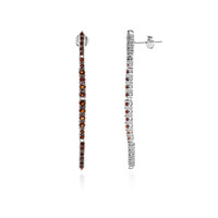 Pendientes en plata con Granate de Mozambique