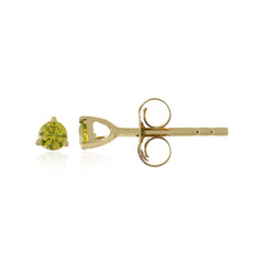 Pendientes en oro con Diamante amarillo I4