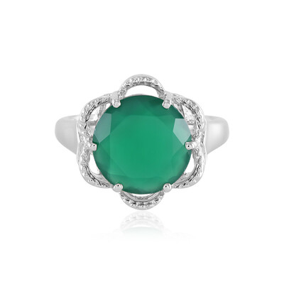 Anillo en plata con Ónix verde (Adela Silber)