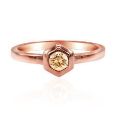 Anillo en oro con Diamante rosa de Francia de Argyle SI1