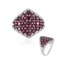 Anillo en plata con Rodolita