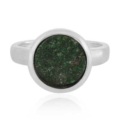 Anillo en plata con Uvarovita