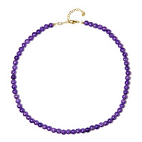 Collar en plata con Perla de lava púrpura