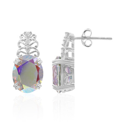 Pendientes en plata con Cuarzo Rayo de luna