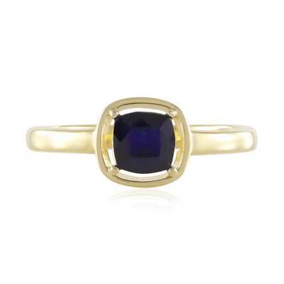Anillo en plata con Zafiro azul de Madagascar