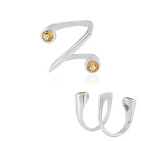 Anillo en plata con Berilo amarillo (de Melo)