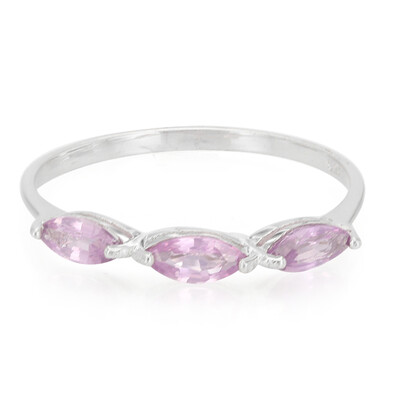 Anillo en plata con Zafiro de Ceilán púrpura no calentado