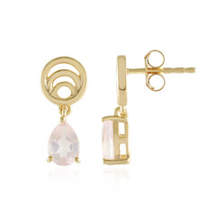 Pendientes en plata con Cuarzo rosa
