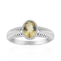 Anillo en plata con Berilo amarillo