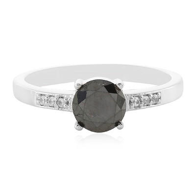Anillo en plata con Diamante negro