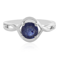 Anillo en plata con Zafiro azul de Madagascar