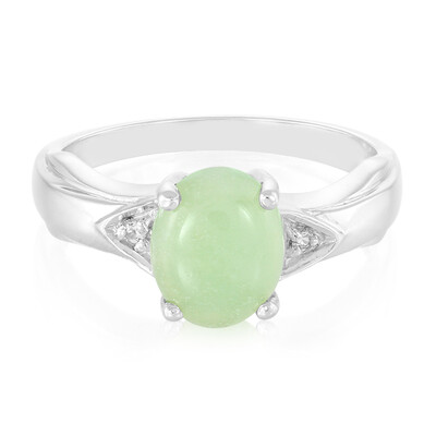 Anillo en plata con Crisoprasa imperial