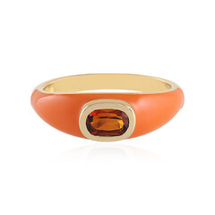 Anillo en plata con Citrino Brandy
