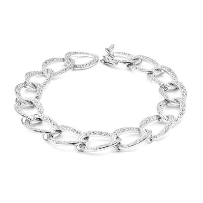 Brazalete en plata con Marcasita cromada (Dallas Prince Designs)