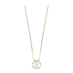 Collar en oro con Amatista verde
