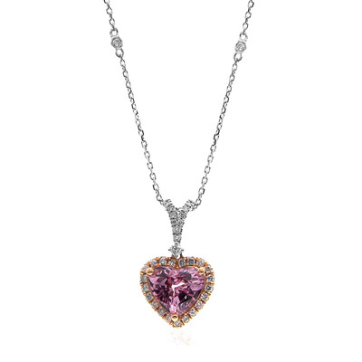 Collar en oro con Espinela de Birmania rosa (CIRARI)