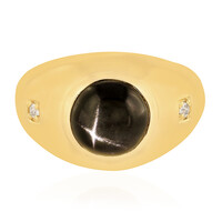 Anillo en plata con Diópsido estrella de la India