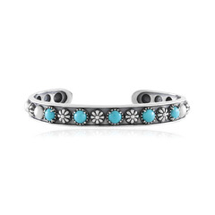 Brazalete en plata con Turquesa bella durmiente (Desert Chic)
