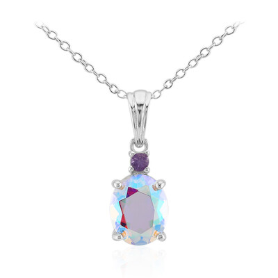 Collar en plata con Cuarzo Rayo de luna