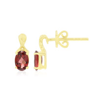 Pendientes en oro con Granate de Mozambique