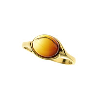 Anillo en plata con Ámbar báltico