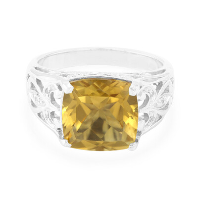 Anillo en plata con Cuarzo champán