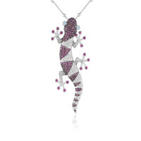 Collar en plata con Topacio azul suizo (Dallas Prince Designs)
