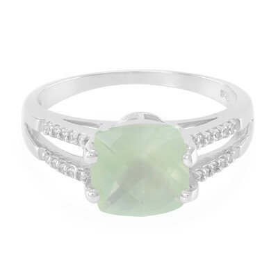 Anillo en plata con Prehnita