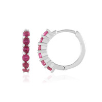 Pendientes en plata con Rubí de Madagascar