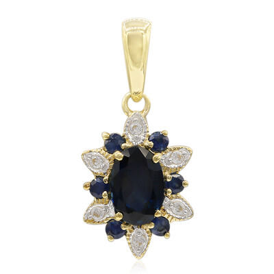 Colgante en oro con Zafiro azul