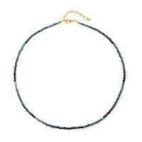 Collar en plata con Turmalina verde-azul