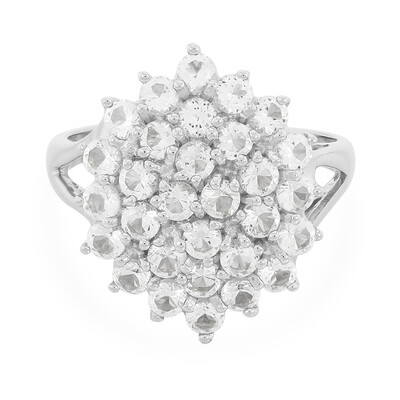Anillo en plata con Topacio blanco