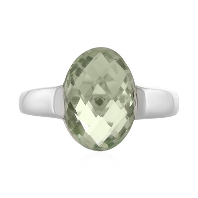 Anillo en plata con Amatista verde